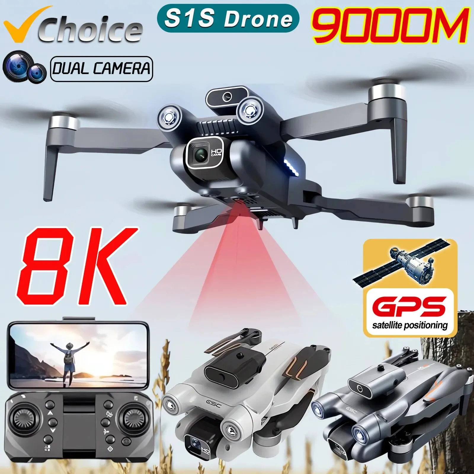 Drone Camera 4K - Dron con Motor sin escobillas profesional