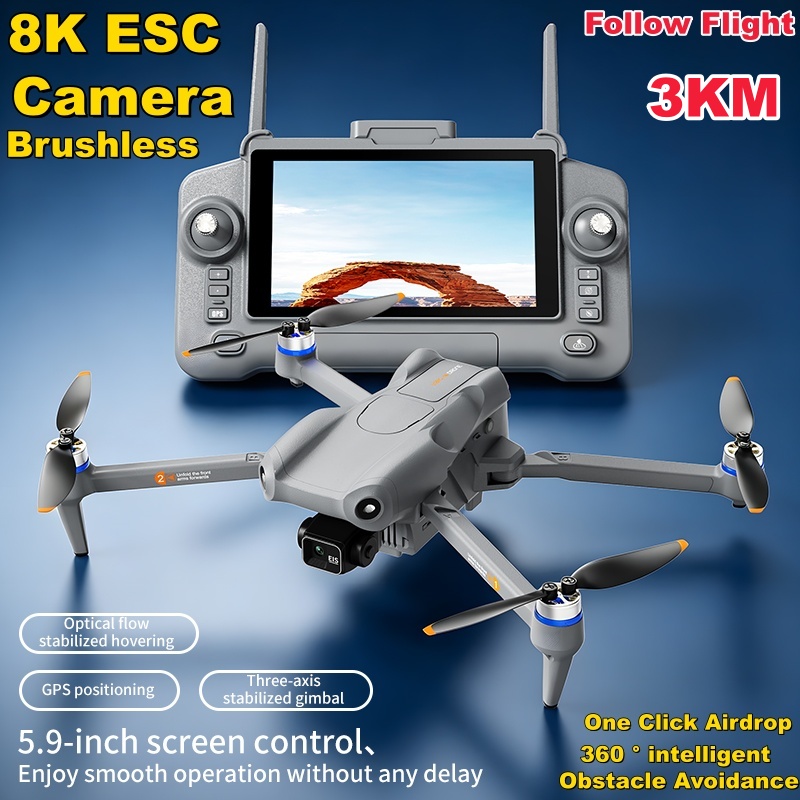 Drone Camera 4K - Dron con cámara 8K ESC, pantalla