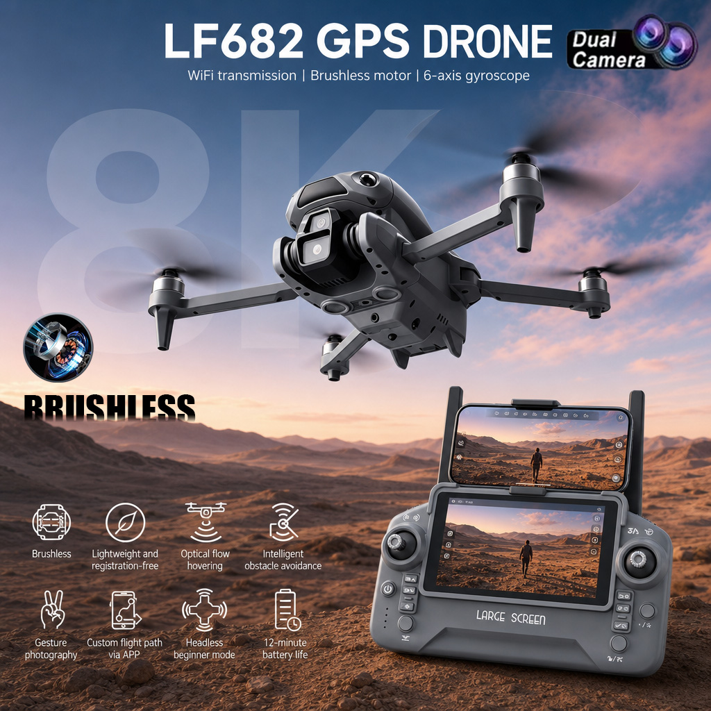 Drone Camera Professional - Nuevo Dron LF682 con Cámara Dual